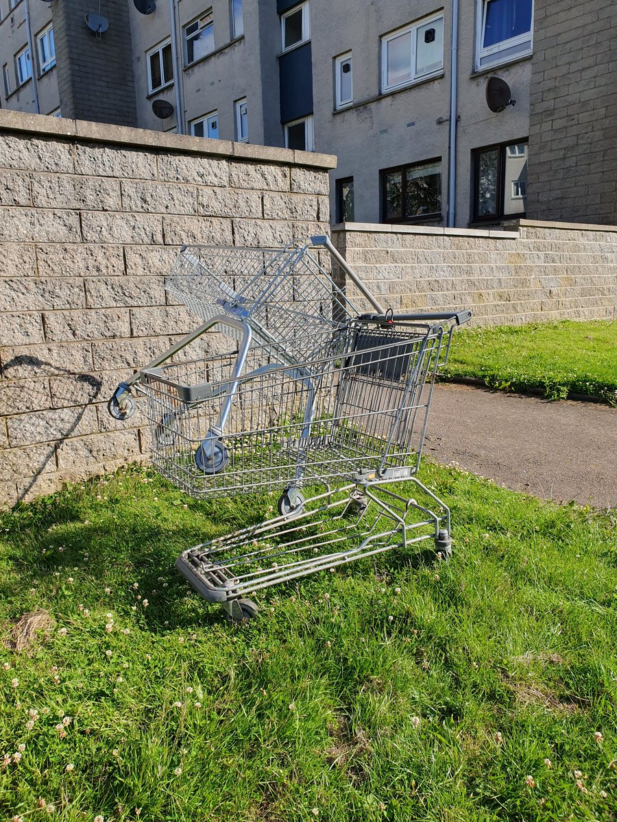 Modern art sculptures popping up over Stockethill. This piece is comment on the futility of capitalism