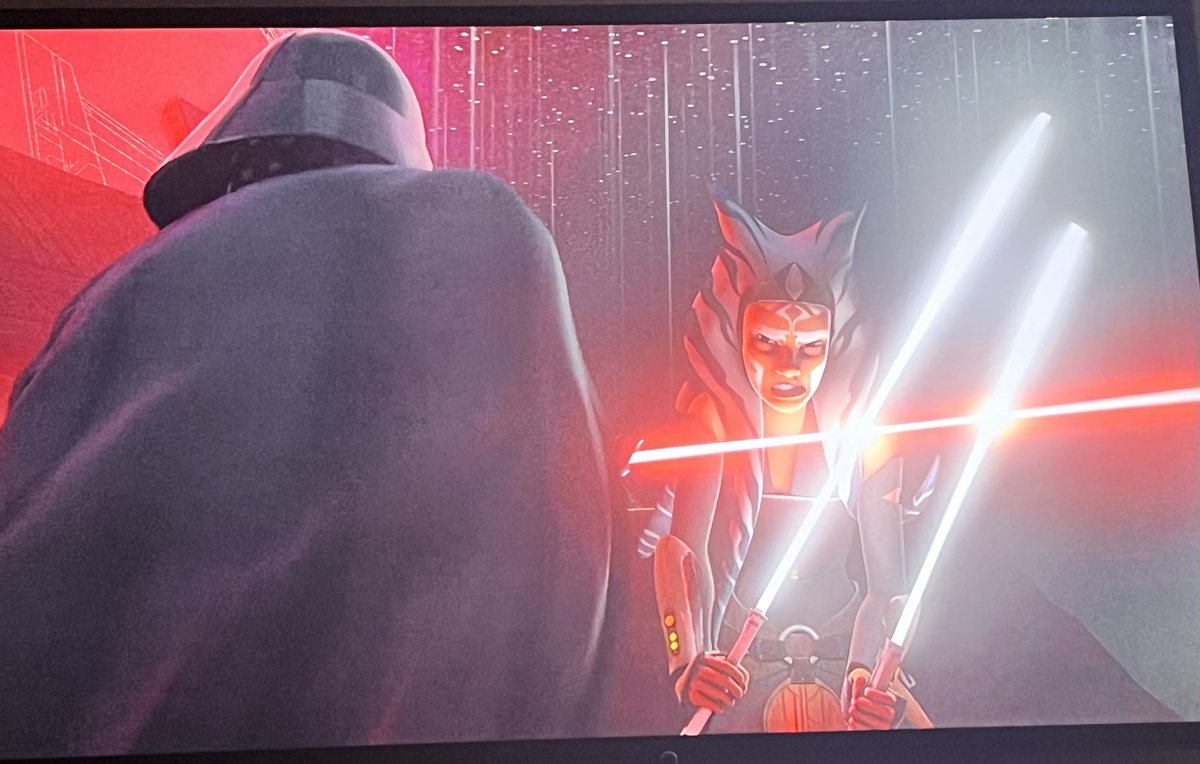 SAHUATOBA's tweet photo. Rebels en general es medio lenta, pero tiene momentos geniales, como este de Ahsoka vs Vader 🖤🖤🖤 que hacen que valga la pena verla. https://t.co/cnho4eDkxE