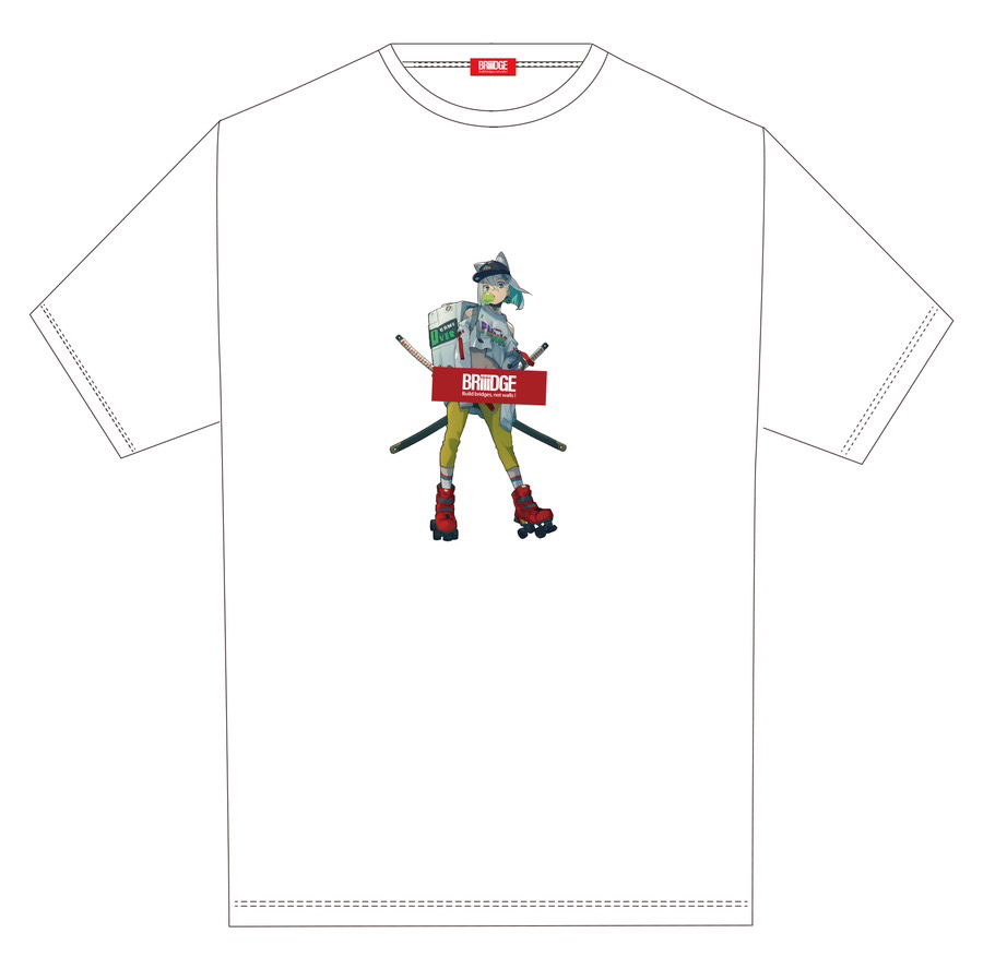 BriiidgeTokyo's tweet photo. We're selling BRiiiDGE T-shirts at the Anime EXPO 2023, at Booth No.3700, the 'Kinokuniya Bookstore'! We've got two designs! The KatsuyaTerada_Tshirt ($40) featuring artwork by Katsuya Terada, and the SAYOKO_Tshirt ($50) featuring artwork by KEIZO! Both are pretty cool, right? https://t.co/e7l3JRJH7K
