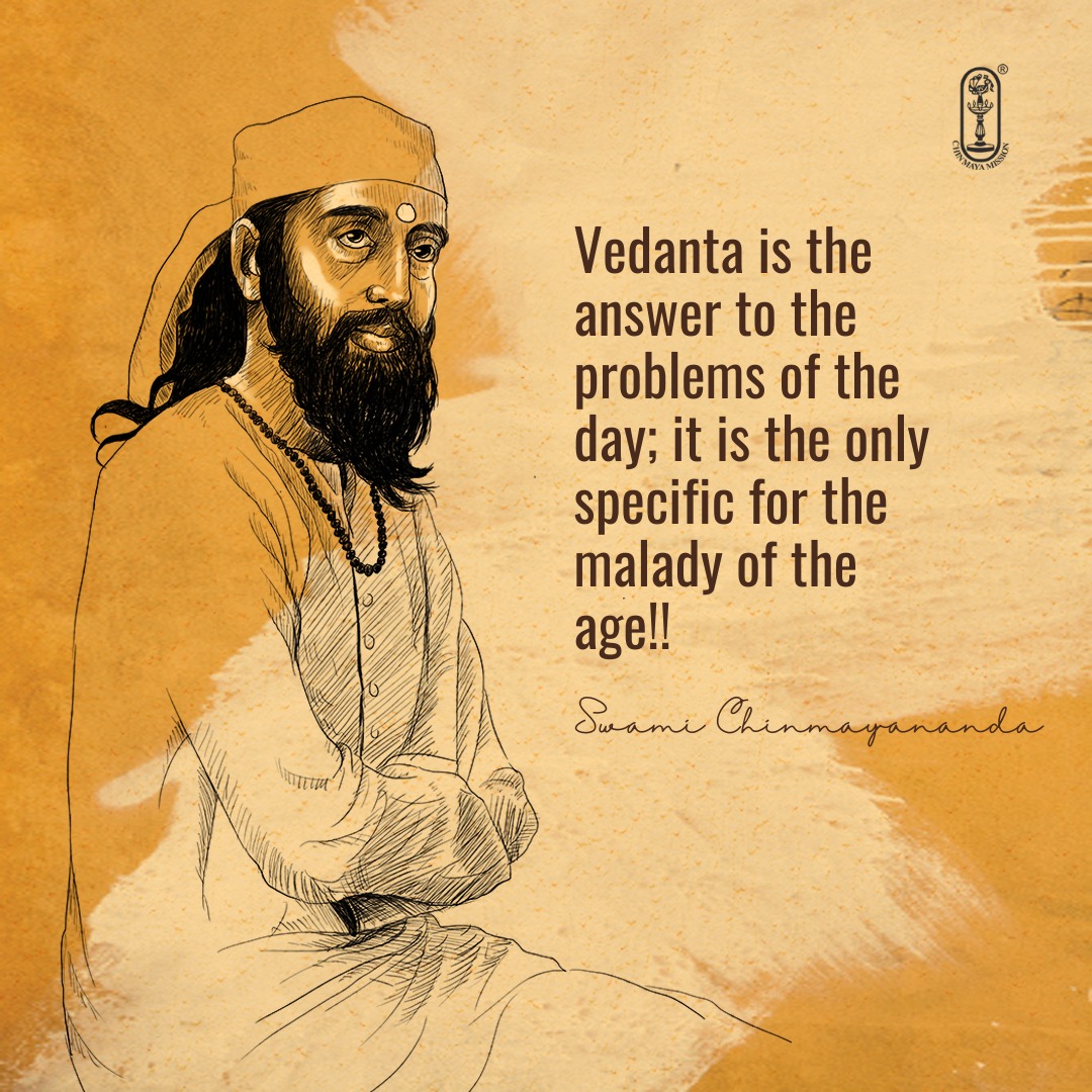 CM_Jaipur's tweet photo. Vedanta is the answer to the problems of the day; it is the only specific for the malady of the age!! #SwamiChinmayananda #VedantaForYOUth Join the 19th Residential Vedanta Course at Sandeepany Sadhanalaya, Mumbai 👉🏽 https://t.co/NDHh4NxKuJ https://t.co/TGKtCMQQ8T