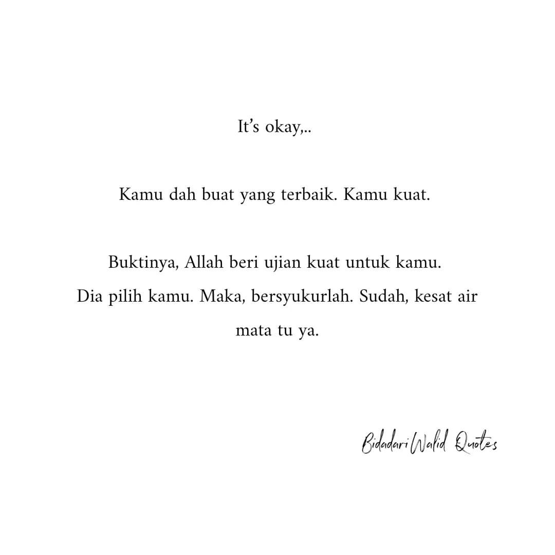 SantapanMinda's tweet photo. Allah beri ujian besar sebab kamu kuat https://t.co/kZmf0Txvod