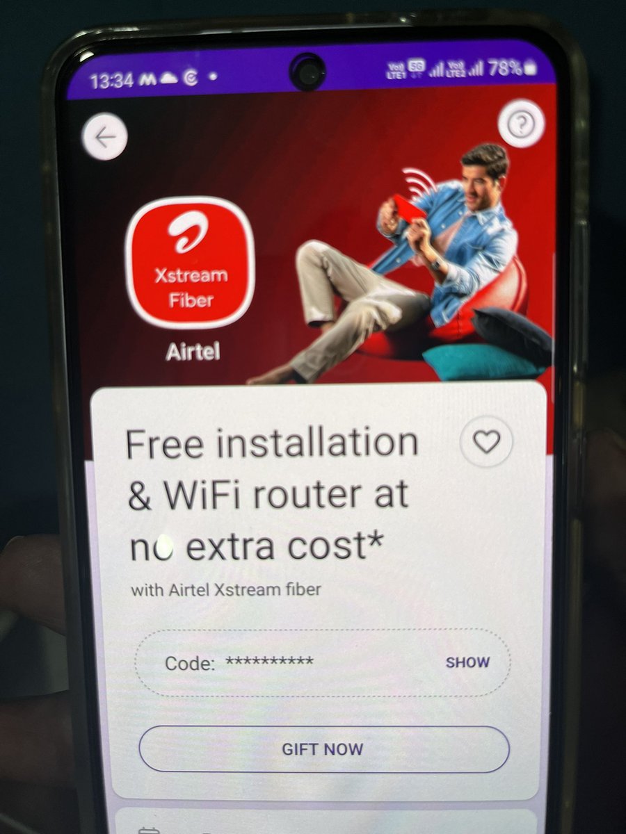 vikranthum's tweet image. #choor #fraudsters hai #Airtel clicked on this coupon ended paying 7000. I already a black user with dth n postpaid. They bundle n unbundle the plan n took 7000 @airtelindia