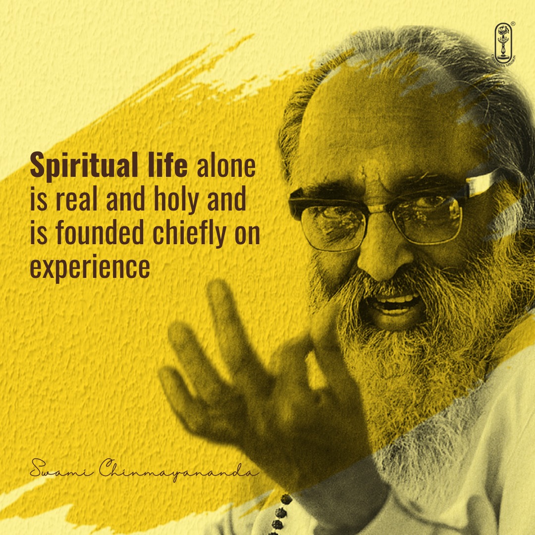 CM_Jaipur's tweet photo. @ChinmayaMission

Spiritual life alone is real and holy and is founded chiefly on experience. #SwamiChinmayananda #VedantaForYOUth
Join the 19th Residential Vedanta Course at Sandeepany Sadhanalaya, Mumbai
👉🏽 https://t.co/NDHh4NxKuJ https://t.co/BlQNu3NovJ