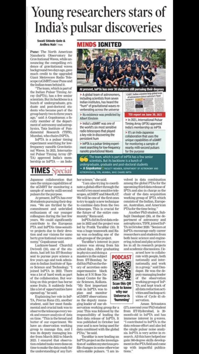 Stars or #IndianAstronomy 
.
#radioastronomy #astronomy #astrophysics #gravity #gravitationalwaves #pulsars @NANOGrav @PulsarSummit #gmrt @yash_gupta_62 @InPTA_GW @Churchil_GW7 @NSF 

timesofindia.indiatimes.com/city/pune/youn…