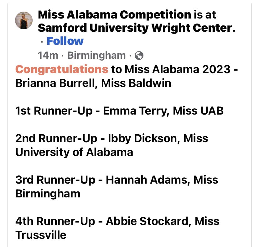 KFinProductions's tweet photo. .Congratulations to our 2023 #MissAlabama Bri Burrell!! Just last week she joined me on #TheCommunityRoundTable on @92ZEW & @1055wnsp to share her journey, her story, her platform and the importance of her foundation…her parents and her faith! We are so happy and proud of you! Congratulations a million times over!! We love you!