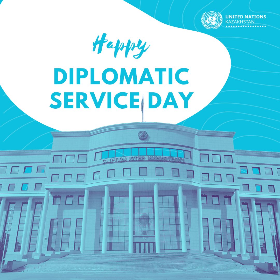 uninkazakhstan's tweet photo. 🎉 Congratulations to the Kazakh diplomats on #DiplomaticServiceDay!
Your efforts in diplomacy are crucial for building bridges and advancing global development. 🌐🙌
On this day, we extend our deepest appreciation for your contribution to a better world. 🌍❤️
@MFA_KZ https://t.co/CwRoTxScfY