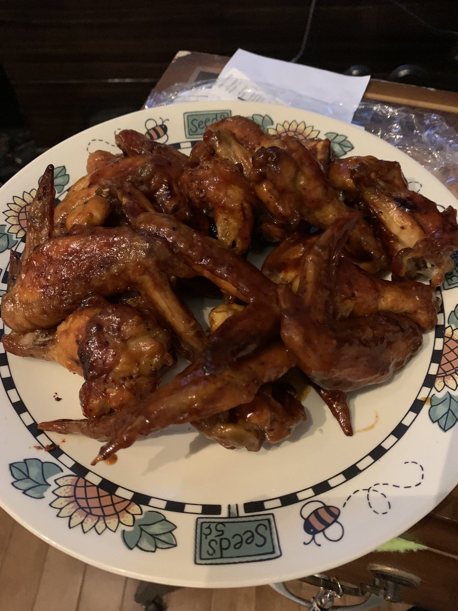 I’ve made deep fried chicken wings at restaurants forever.   I made them at home tonight in the oven for the first time.   Outstanding results.
