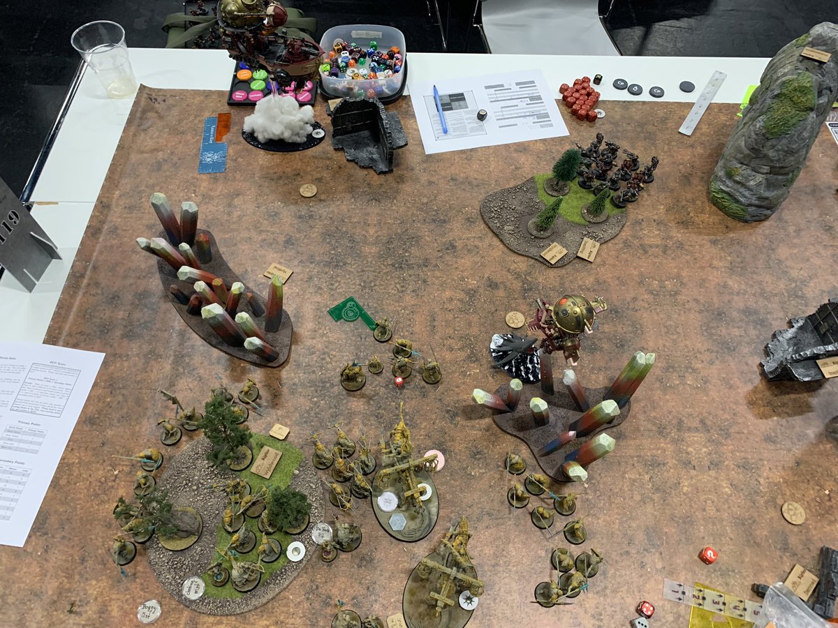 Three great games and amazing opponents day 1 at the Alpine GT. Playing after a long pause feels great and Kruleboyz for the memes has proven to be a cunning choice despite not having practice with them and the GHB 😶‍🌫️. 2:1 so far with more wins than I was hoping for already 🦾