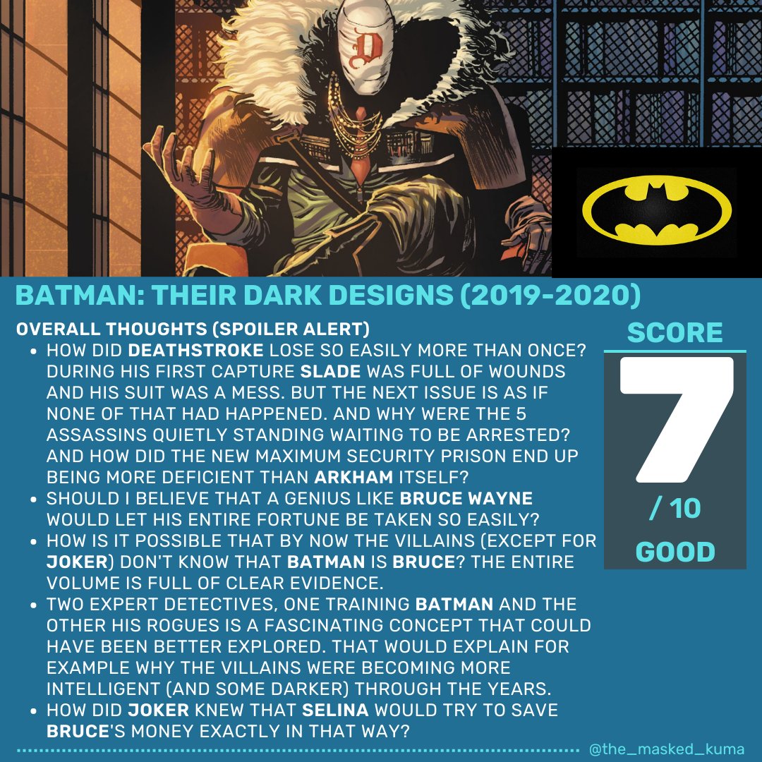 The_Masked_Kuma's tweet photo. #batman #jamestynioniv (2019-2020) THOUGHTS/IMPRESIONES!

AFTER ALFRED'S DEATH, SOMEONE IS TRYING TO SABOTAGE WAYNE'S PLANS AND DESIGNS FOR A NEW GOTHAM CITY

#comics #comicbooks #dceu #dccomics #dcuniverse #batman #robin #joker #catwoman #punchline #jorgejimenez #tonydaniel https://t.co/4D2O3ahSJP