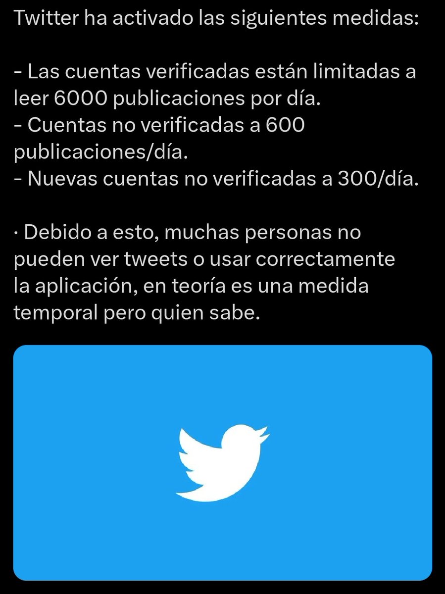 kaisxrol9's tweet photo. // aqui reportando tengan cuidado y den RT para que llegue a más rolplay

Musk acaba de matar twitter y si no se paga Blue no tendran tweets sin limites por lo visto y también ya inicio la casería de cuentas Rol y el usar parody fue plan para separar las falsas de las reales https://t.co/j05lbaAUcD