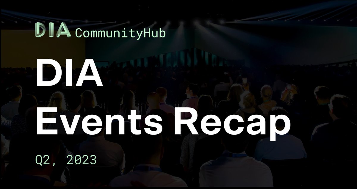 DIAIntern's tweet photo. 🗓️ DIA Events Recap — Q2, 2023

From irl events to virtal panels, round-table discussions, AMAs, and even parties, @DIAdata_org featured in numerous events together with frens, partners and other buidlers.

→ Here's the events round-up for the last quarter. https://t.co/LSPmSPhDh5
