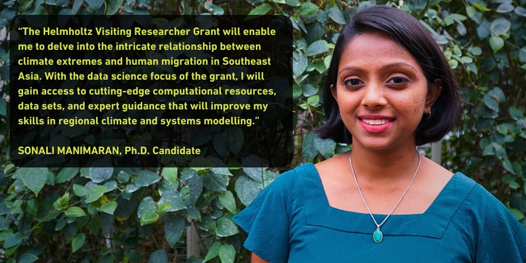 One of our PHD students <a href="/sonalimanimaran/">Sonali Manimaran</a> was just awarded the Helmholtz Visiting Researcher Grant; a fully-funded short-term research stay at one of the 18 Helmholtz Centers in Germany!

<a href="/helmholtz_en/">HelmholtzAssociation</a> #Research #environmentalresearch