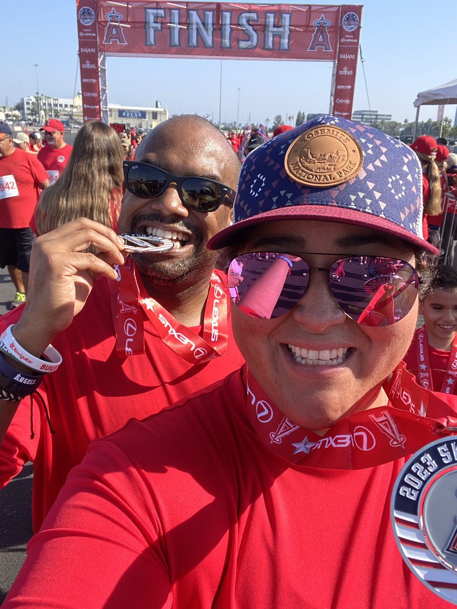What a fun 5K! <a href="/Angels/">Los Angeles Angels</a> #race50states #7thstate