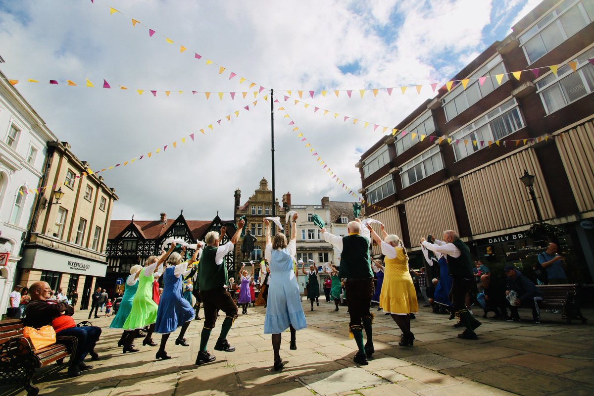 shrewsmorris's tweet photo. Good Morning (if Elon allows you to read this) and Happy Sunday. Yesterday was a super, sunny #Shrewsbury Square day! Our fab dancing guests were Identity School of Dance and we loved sharing it with them. They completely made the day! 👍😊❤️💃🕺🪗 https://t.co/ThJUTx73za