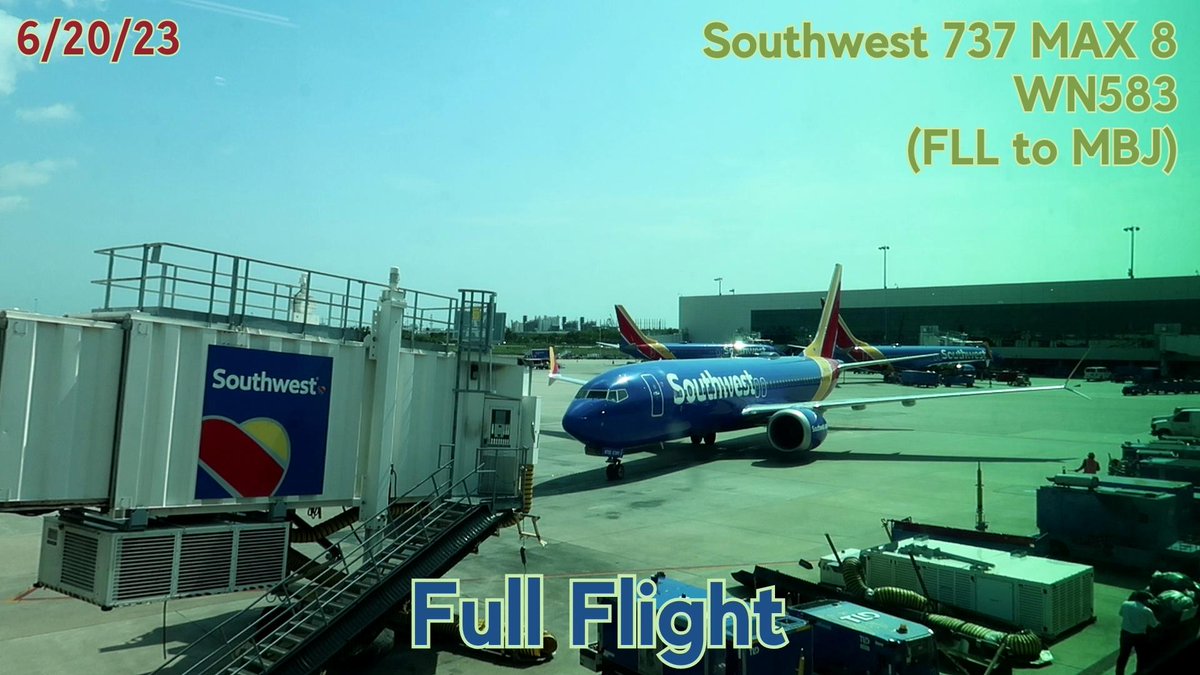 Two full flight videos were published on my IRL channel.

Southwest 583 -  Fort Lauderdale (FLL) to Montego Bay (MBJ) - Full Flight - Boeing 737 MAX 8
https://t.co/bsiyXy6Joj

Spirit 270 - Montego Bay MBJ to Fort Lauderdale FLL - Full Flight  - A320
https://t.co/bQKqeyeDpU https://t.co/tirffWbrjr