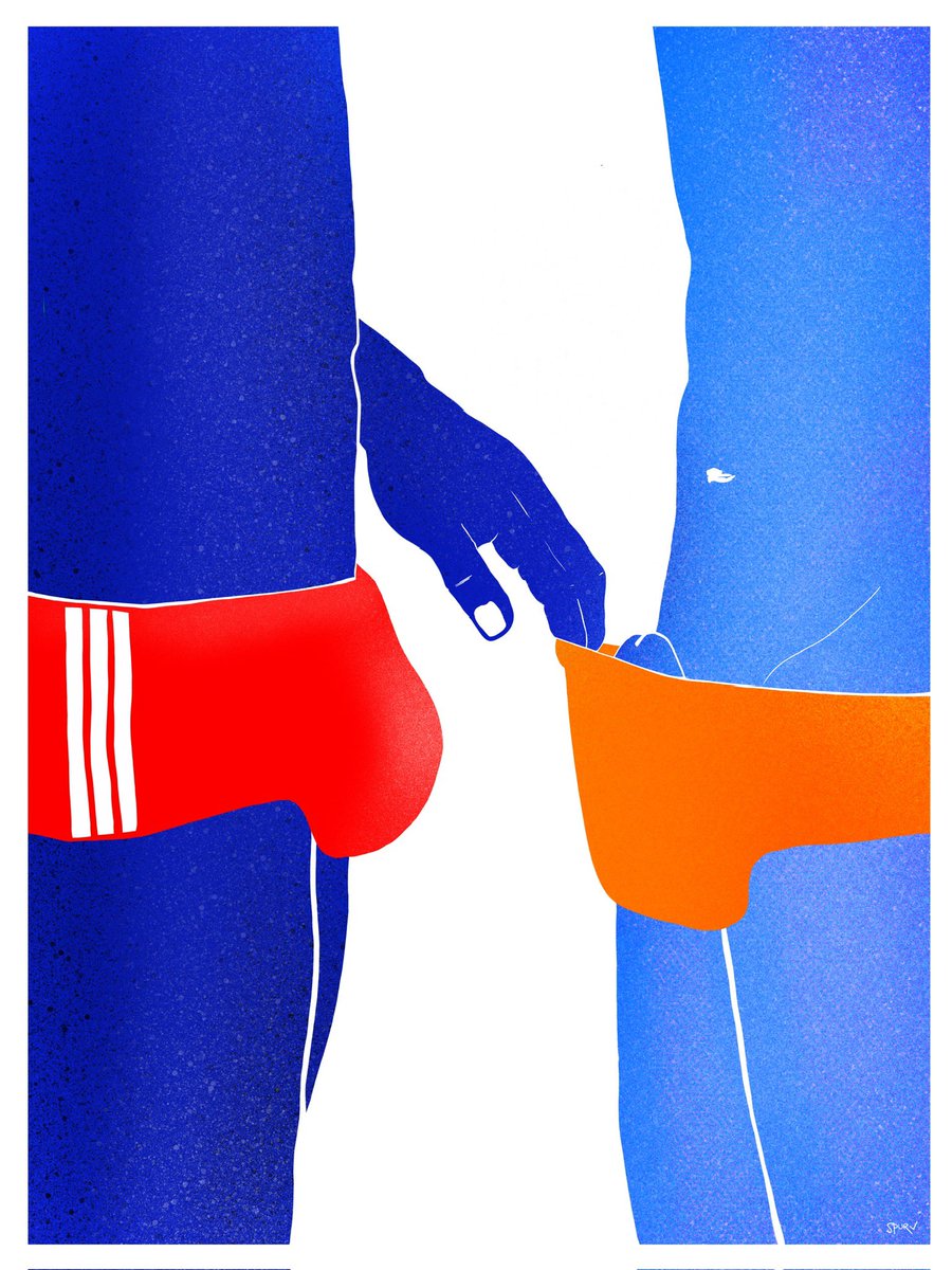spurvart's tweet photo. Summer fling. 
#gay #gayart #queer #gayartist https://t.co/eIMlyhmWgd