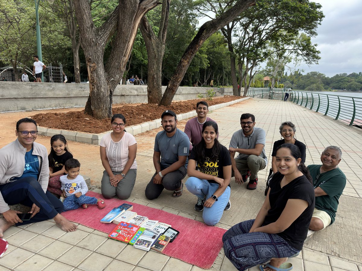A morning well spent with readers at Sankey Tank! Do check out <a href="/sankeyreads/">Sankey Reads</a> on Instagram if you would like to be a part of this silent reading community. :) 
Hoping to visit <a href="/cubbonreads/">Cubbon Reads</a> soon! #NammaBengaluru #ReadingCommunity #WeekendReads