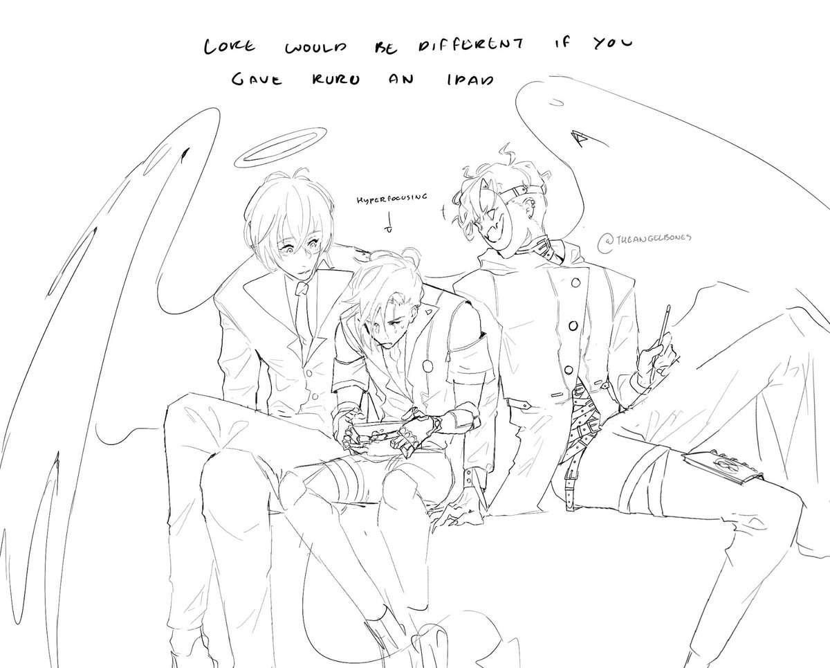 Xizee_'s tweet photo. Old doodle of the gang I forgot to post ✨
#Thikkography #KuroRosarto #BonesXiArt #vtuberfanart https://t.co/tlnzYeLUMj