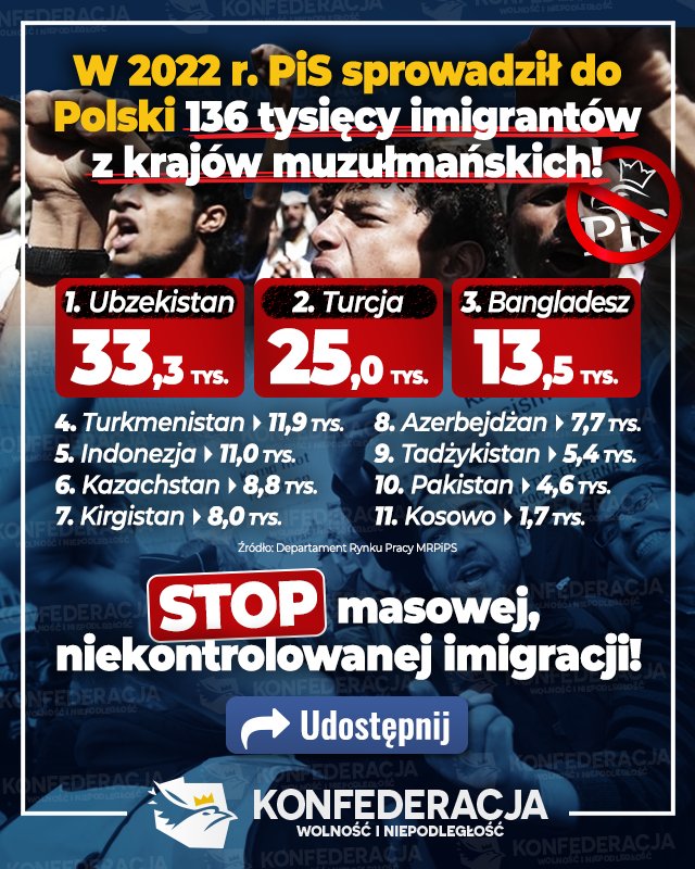 KONFEDERACJA_'s tweet photo. @donaldtusk Chyba, że to granica polsko-białoruska, wtedy już kontroli nie chcecie? 😉

A jak pan z kartki czyta nasze grafiki które wczoraj wam wkleiliśmy to warto podać źródło 😅 👇 https://t.co/kK5QKi20eH