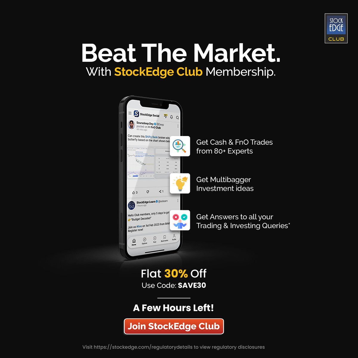 mystockedge's tweet photo. 📈 Join India's investing & trading community 🇮🇳 Make informed decisions, understand logic behind each recommendation, and take action! 🔍 Don't miss out, only a few hours left for the StockEdge club offer!
👉 https://t.co/hFo31qg9Tl
#Investing #Stocks #StockEdgeClub https://t.co/rJnueEY2zK