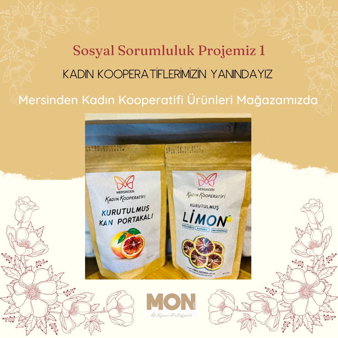 Kadın Kooperatiflerimizin Destekçisiyiz 💛