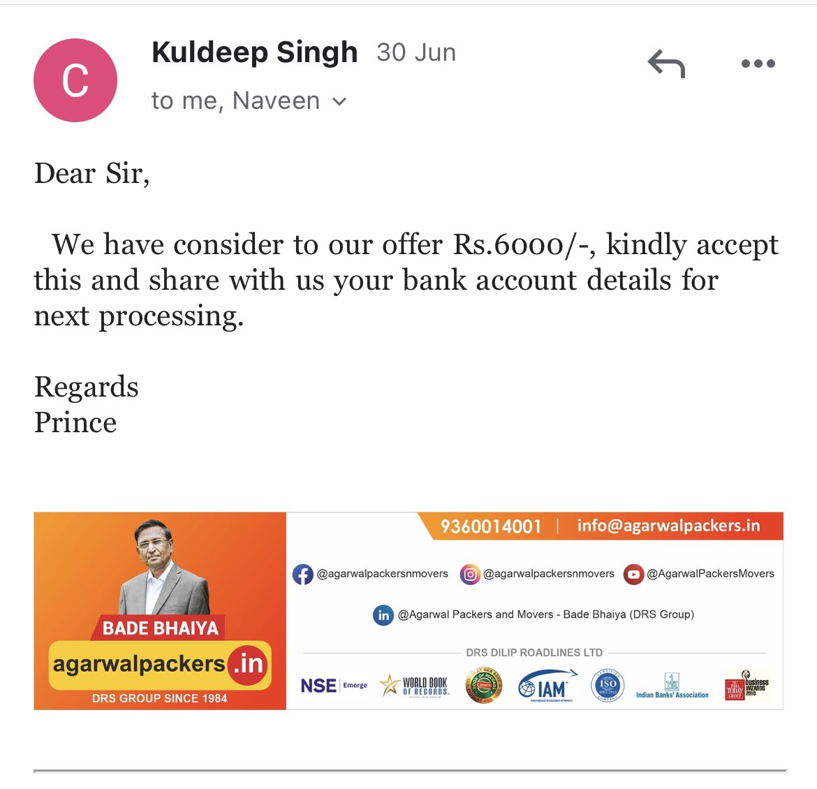 siribabummt's tweet photo. @DRSAgarwal This is the compensation providing for 50 inch tv. Took insurance for paying extra amount. Rs 25000 insurance took for TV. Please help me to get my compensation @jagograhakjago https://t.co/06ipBGPtzq