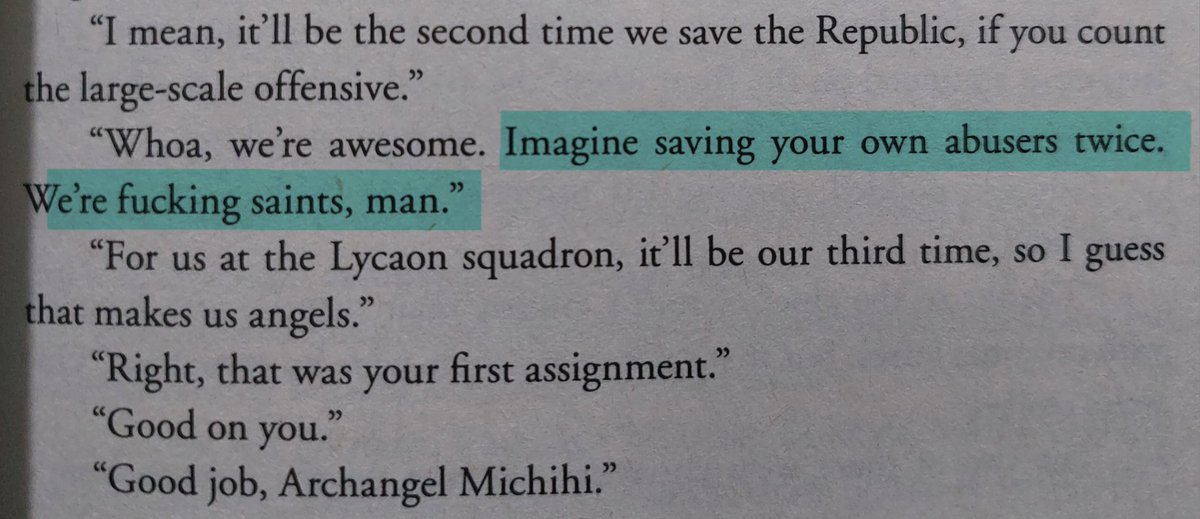 Daivon0404's tweet photo. "Imagine saving your own abusers twice. We're f saint, man" 
🤣🤣🤣
Santuy bat anak2 86, daripada wacana balas dendam mending jadiin jokes, savage 😎💥

#エイティシックス #86LN #vol11spoiler https://t.co/KylFUpwtn9
