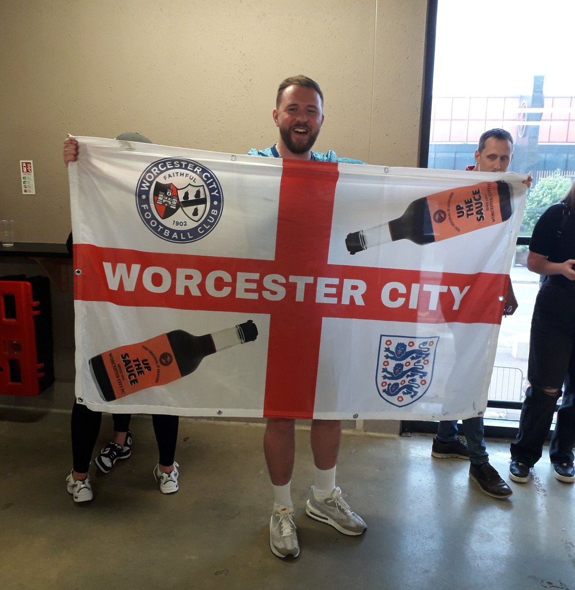 WCFC_Photos's tweet photo. Great to see @LukeCoxFootball flying the flag for @WorcesterCityFc on the international stage at yesterday's England vs Portugal game at MK Stadium. 💙🤍 https://t.co/F38RqgHLfJ