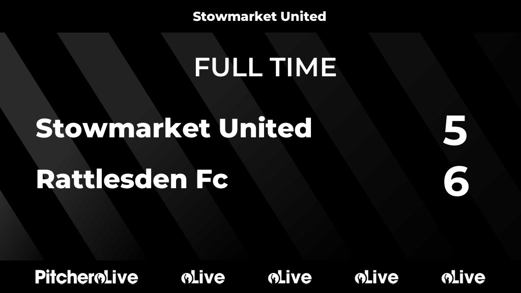 StowmarketUtdFc's tweet photo. FULL TIME: Stowmarket United 5 - 6 Rattlesden Fc
#STORAT #Pitchero
https://t.co/v6AcGoW6av https://t.co/fOLVbjNCDw