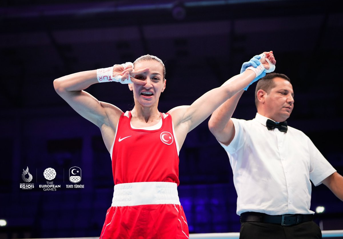 Buse Naz Çakıroğlu Avrupa Oyunları Şampiyonu 🇹🇷 Krakow-Malopolska 2023 Avrupa Oyunları boks kadınlar 50 kiloda ülkemizi temsil eden Olimpiyat ikincisi milli boksörümüz Buse Naz Çakıroğlu finalde Fransız rakibi Wassila Lkhadiri’yi 5-0 yenerek altın madalyanın sahibi oldu.🥇…