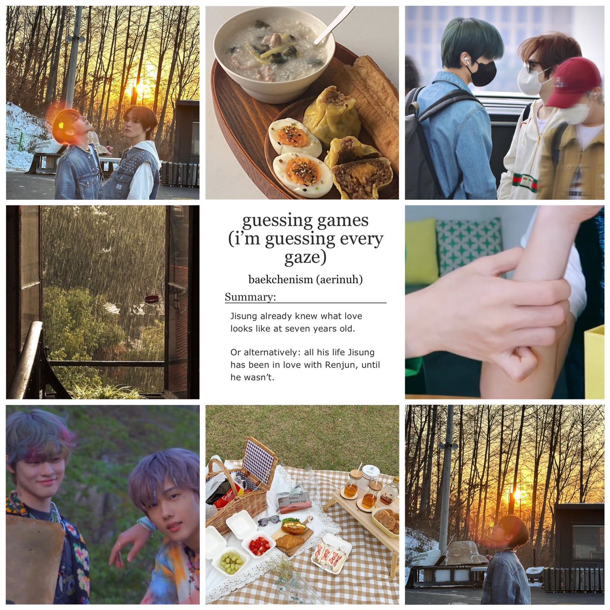 guessing games (i’m guessing every gaze)

• chenji fic
• Explicit • 24k
• college au, fluff, confessions, discussions about love, crushes, eventual smut
• that story where cl fell first but js falls harder

archiveofourown.org/works/48257617