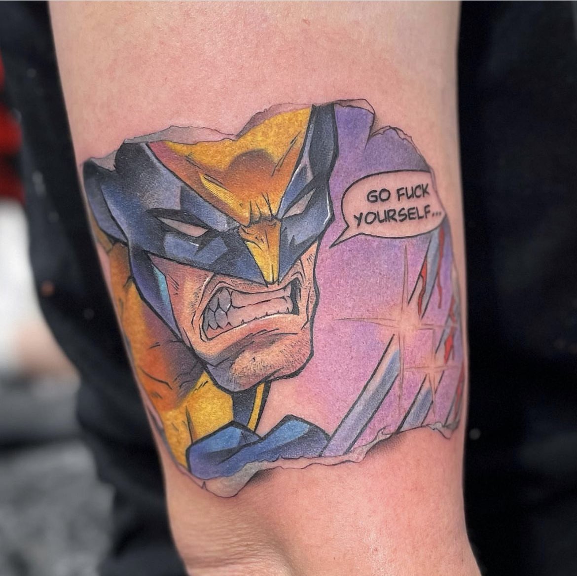 stefansalamone's tweet photo. Wolverine for Emma, done a little while back in New Zealand!
•
#tattoo #tattooart #instatattoo #marvel #marvelcomics #marveltattoo #wolverine #wolverinetattoo #deadpool #colourtattoo https://t.co/njP5qpcM7S