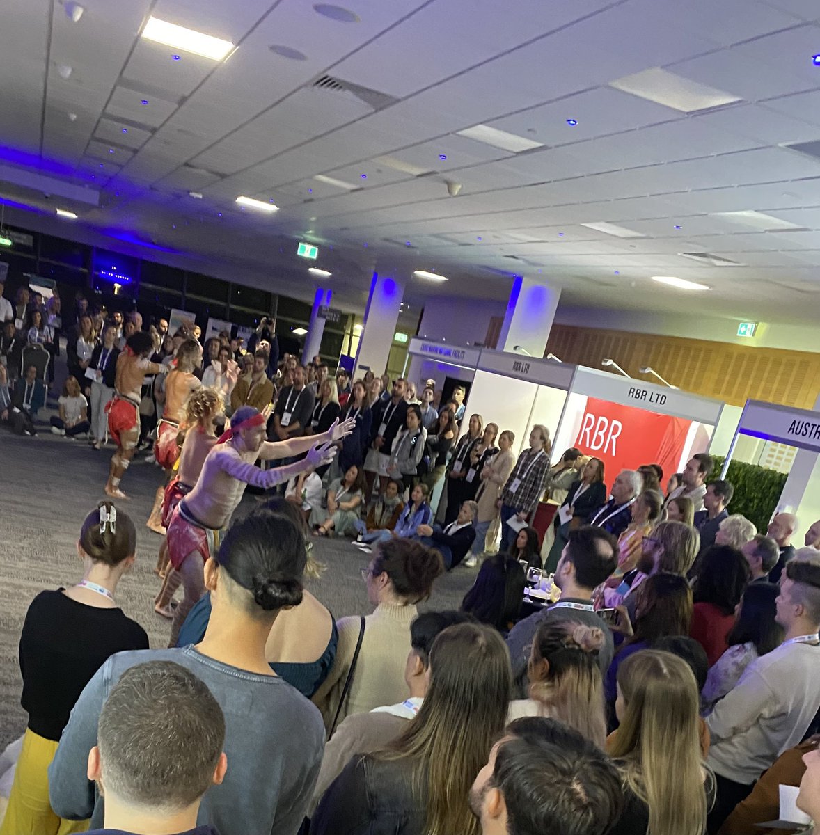AMSAconf's tweet photo. A packed house for the Welcome to Country ceremony at the #AMSA2023 welcome reception https://t.co/3852O8Vdjx