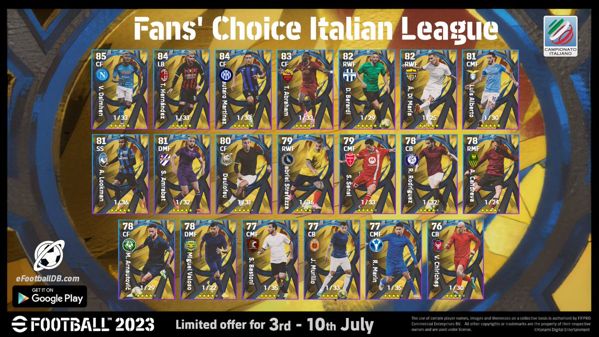 eFootballDB tweet media