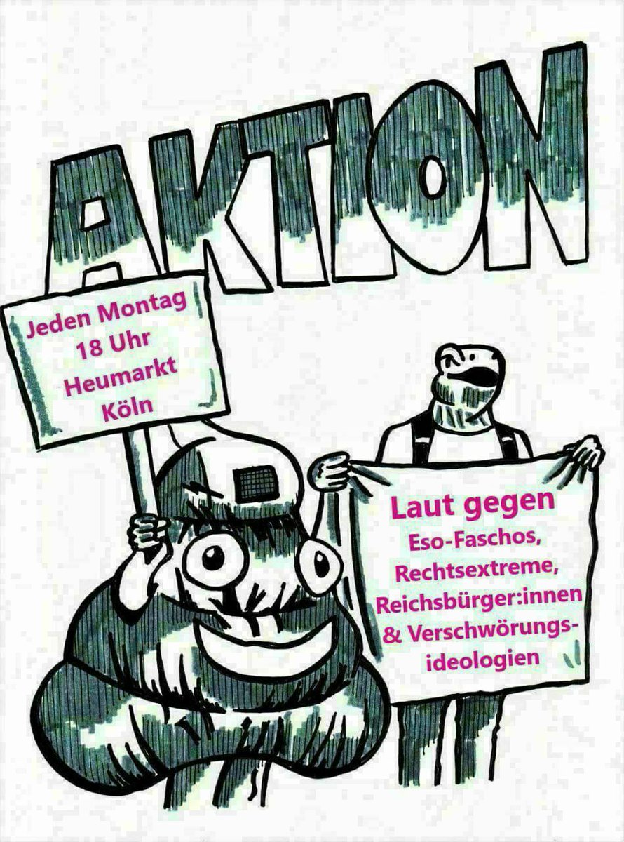 reclaimrosalux1's tweet photo. #Köln #mobi #k0307
Morgen geht es in Köln direkt weiter mit den Schwurbeldemos - mit dem Gegepnprotest auch:
18 Uhr, Heumarkt https://t.co/1wfkBlUf6a