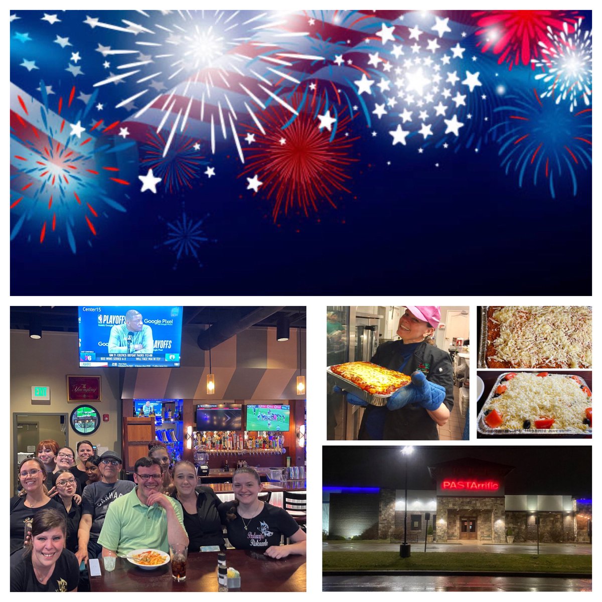 PASTArrific's tweet photo. Happy 4th of July weekend!🇺🇸

PASTArrific will be CLOSED Sunday through Tuesday ( July 2nd-4th)
We’ll Reopen at 11 am on Wednesday on July 5th.  Thank you for your support!🍤🥗🥖🍹🍷🍺 https://t.co/Sv3NKSDIN8