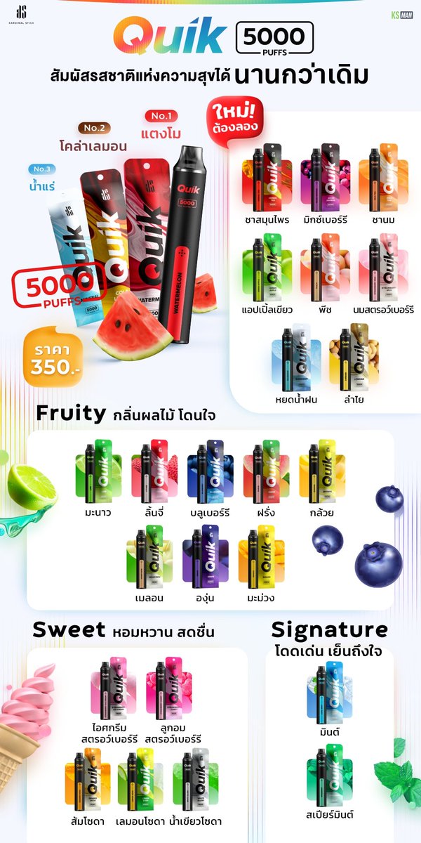 🆙 Pods Update 02/07/66
​
🌥️Ks Quik 2000​
☁️Ks​ Quik​ 5000

📥สั่งซื้อได้ทางLine@นะคะ
Line ID : @kurvevip

Link line : lin.ee/k2F2mQPs

#พอตไฟฟ้า​ #พอตใช้แล้วทิ้ง #พอตบุหรี่ไฟฟ้า #KSQuik2000 #KSQuik5000​ #พอตราคาถูก #พอตพร้อมส่ง #นครปฐม​ #ศาลายา​ #อ้อมน้อย #วงเวียนใหญ่