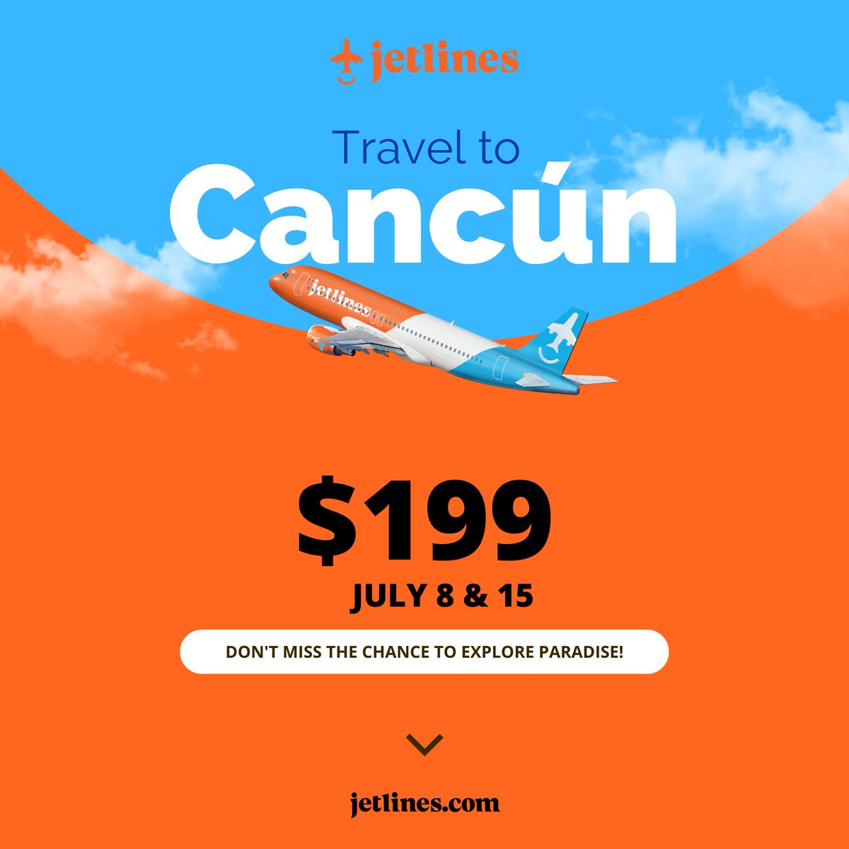 🌴Super Savings Alert!🌴 Embark on an unforgettable journey from Toronto to Cancun with our exclusive one-way fare! Immerse yourself in Cancun's turquoise waters and indulge in the vibrant culture and cuisine. Don't let this fly under your radar ⏰ Book your dream getaway today!