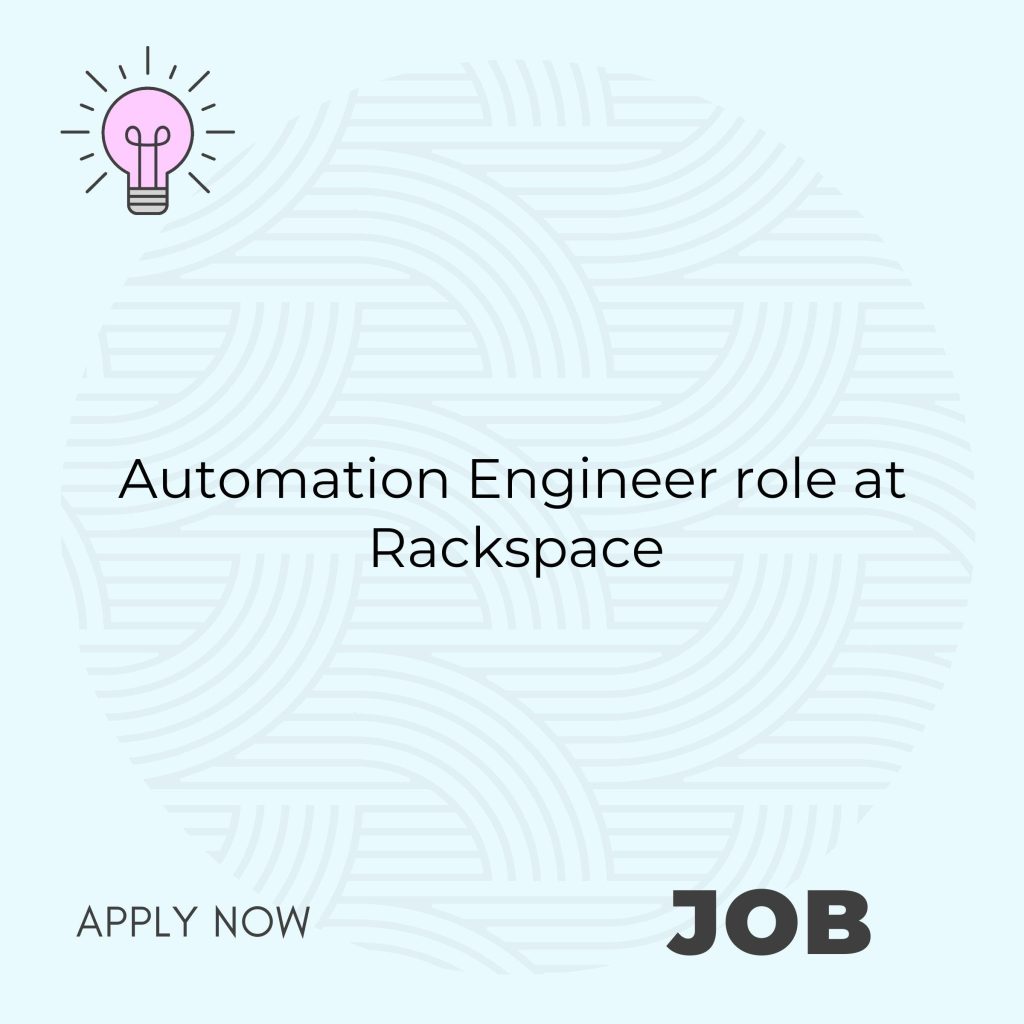 New Job Opening at #Rackspace : Automation Engineer IV( Golang )

Read Full details
jobpings.com/job/automation… 

#automationengineer #JobSearch #JobHunt #JobOpening #Hiring #NowHiring #Job #Jobs #UI #UX #remotejob #Careers #Resume