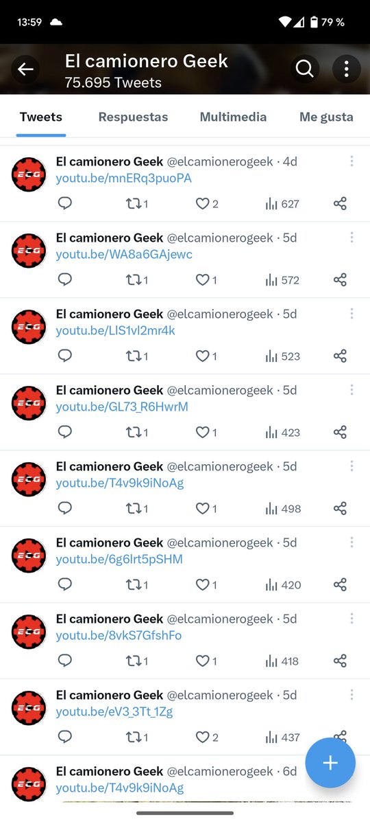 dany_bdk's tweet photo. @elcamionerogeek Si, cuando entro si, pero en el time line solo me salen direcciones de YouTube y en un vistazo no sé de qué va.. https://t.co/jzlnwWTeCi
