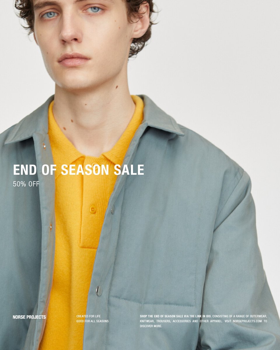 The End of Season Sale continues. Explore a range of styles in-store and online at 50% off sitewide.

Discover more via the link in bio. #norseprojects