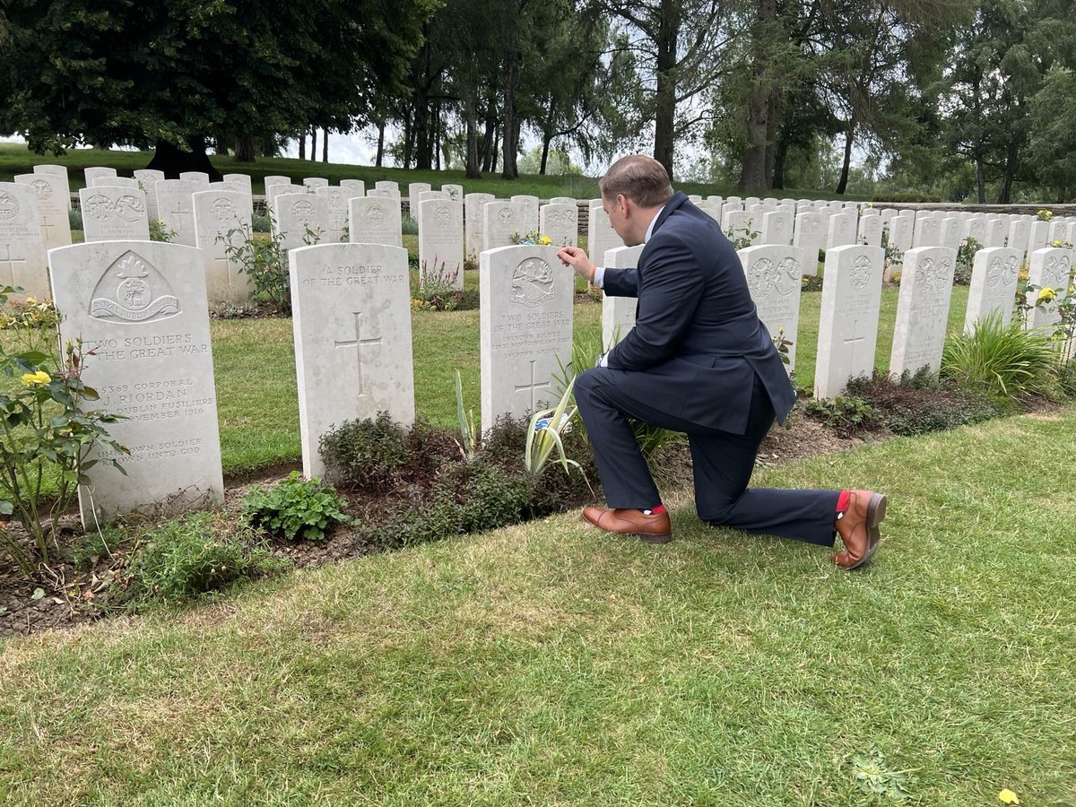 FureyAndrew's tweet photo. I was honoured to represent Newfoundland and Labrador at the Beaumont Hamel Memorial Day ceremony in France with so many others from home. A moving experience to hear and see the names of young soldiers who fought for our freedoms. #LestWeForget https://t.co/zysQ3sRCv5
