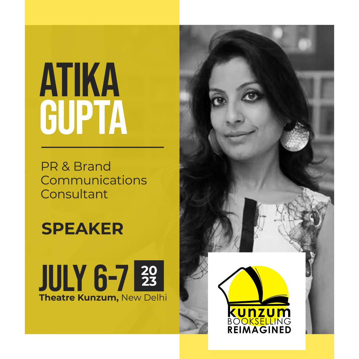 kunzum's tweet photo. You are only as good as your personal brand. All creative professionals need to work on itto sell their art more effectively. Atika Gupta, PR and Brand Communications Consultant,will show you how.

At the Kunzum Bookselling Reimagined conference. On July 6-7, 2023. Join us. https://t.co/AerFC3272C