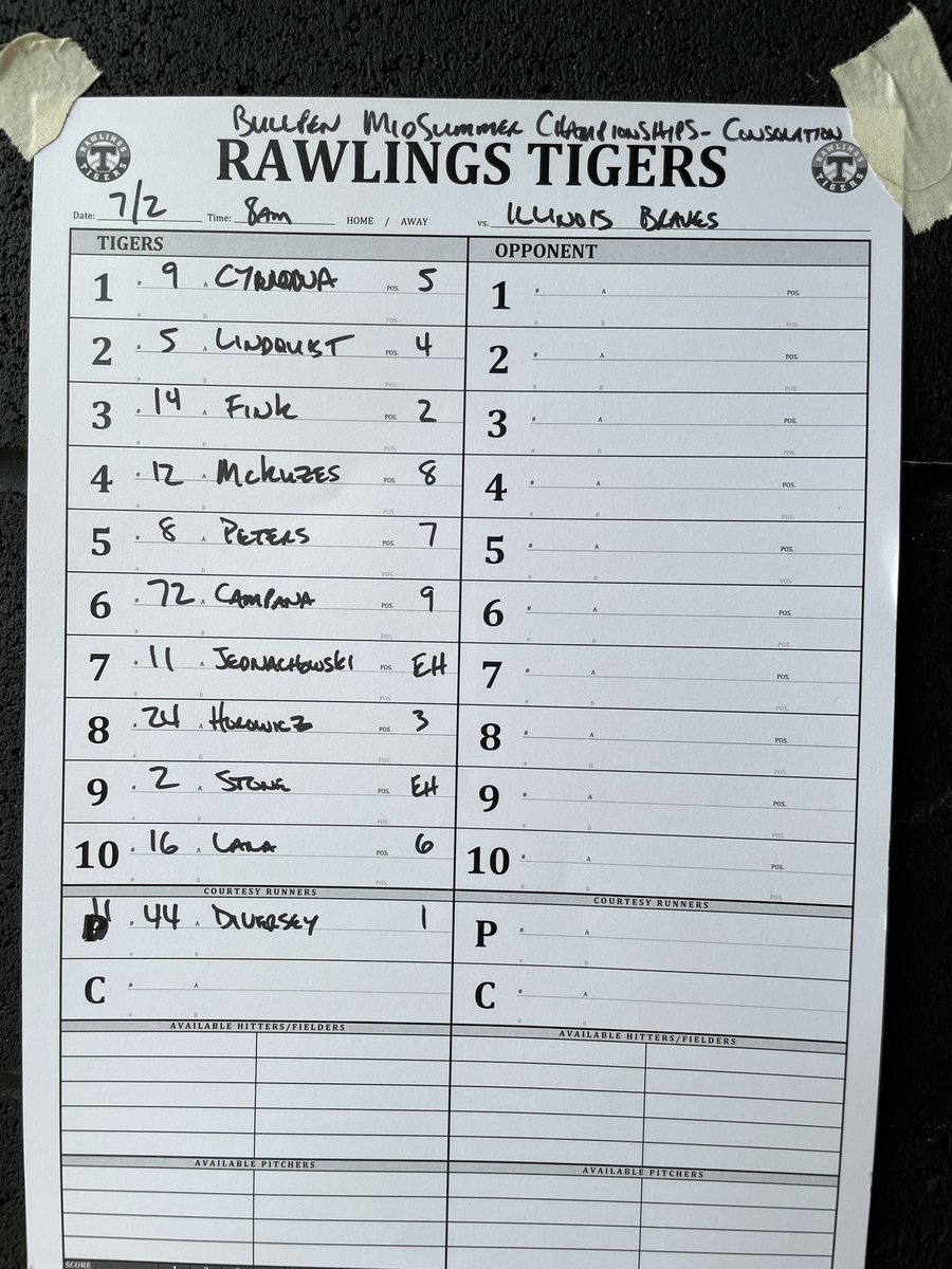 Tigers_18U's tweet photo. Closing things out in Indianapolis at the @Bullpenevents Mid-Summer Championships. #TigerUp @NorthILTigers #Funcommitted https://t.co/2WFckDXFEJ