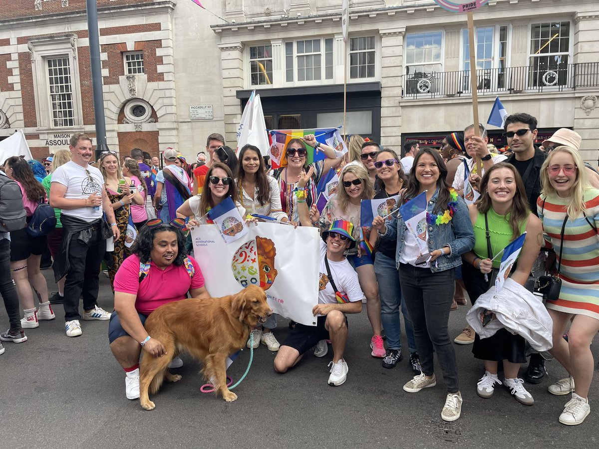 #PrideInLondon @ACSintschools <a href="/PrideInLondon/">Pride in London</a>  So proud to represent diversity in our community #WeWelcomeEveryone