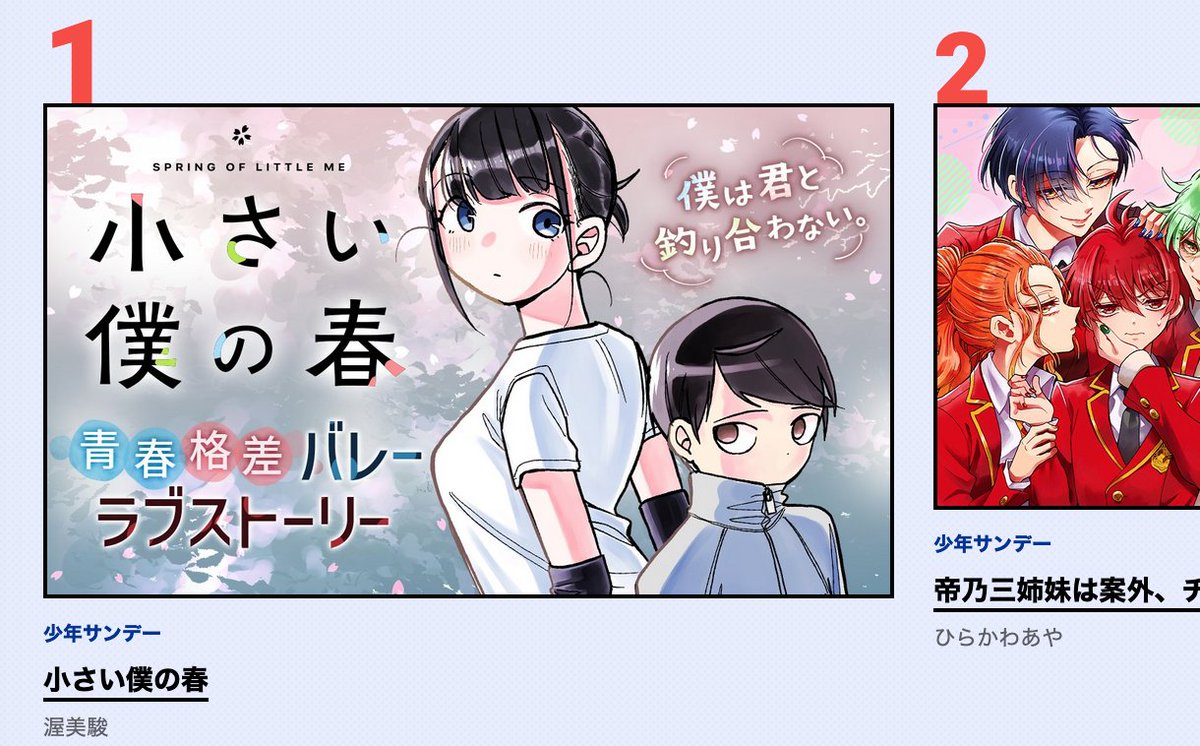 昨日更新の小さい僕の春7話、うぇぶりで現在閲覧数1位! 嬉しい!! ありがとうございますー! 