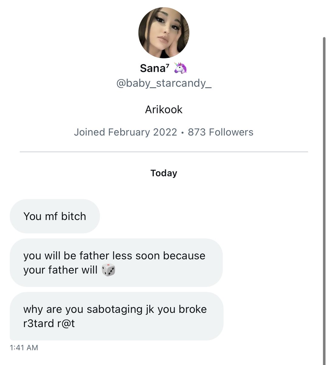 kthkiIlua's tweet photo. LMAOOO dming me on BOTH MY ACCS please touch grass https://t.co/ABnEoF3VF3