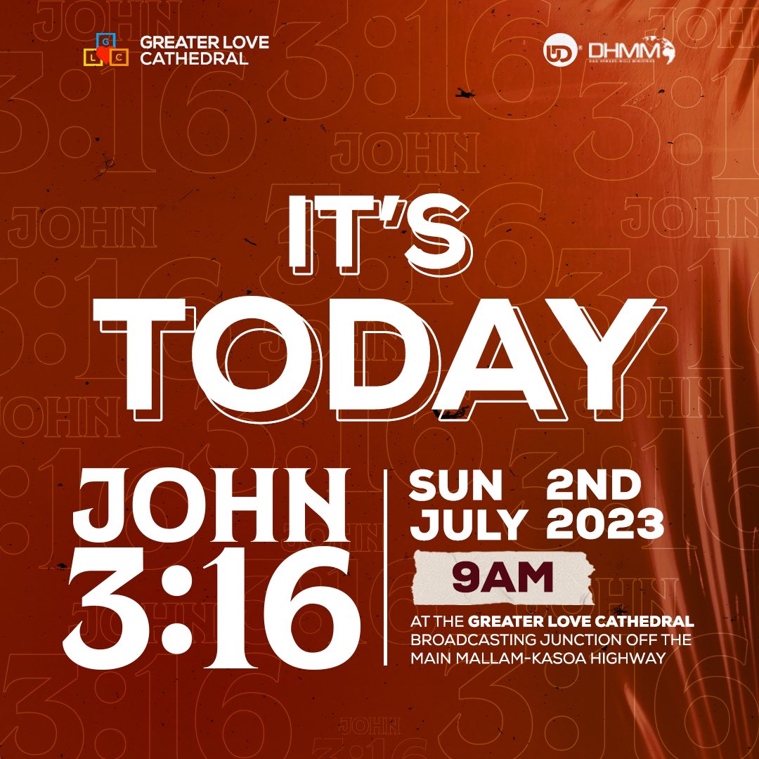 FirstLoveCh's tweet image. Feeling the excitement already??
Make your way to the Greater Love Cathedral for this wonderful experience!

Come with your friends and loved ones🤩🤩

#John3:16 #July2 #GreaterLoveChurch