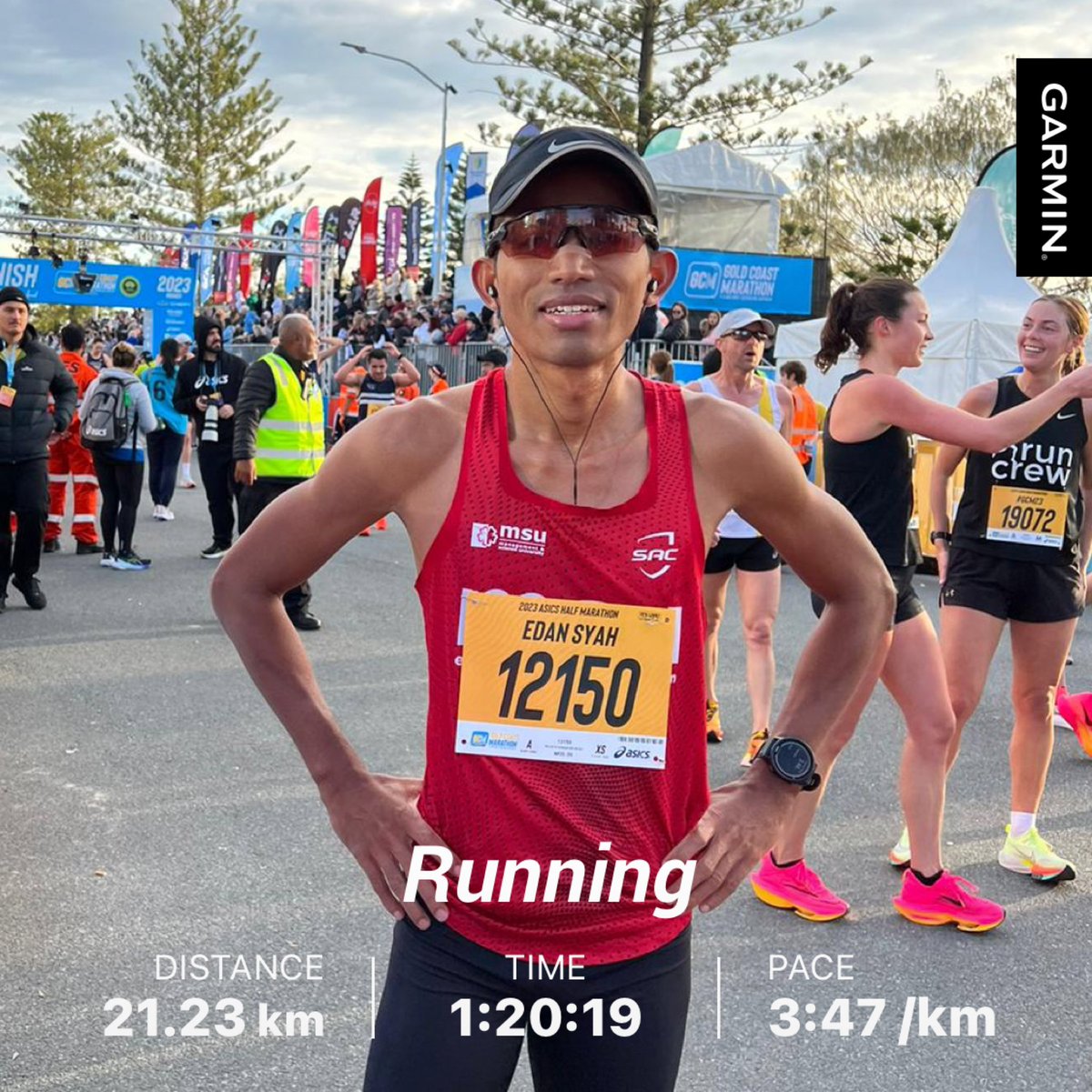 edansyah_'s tweet photo. Thank you @GCMarathon @Queensland Event &amp; Tourism @airasia for the opportunity to complete the GOLD COAST DOUBLE 63.3KM! A new life milestone as student, athlete and running coach. #msurian @MSUmalaysia @YayasanMSU @MohdShukriYajid @drosliyusof @msucedec @MSUscd #bepe #sess https://t.co/V9nU3pwTMC