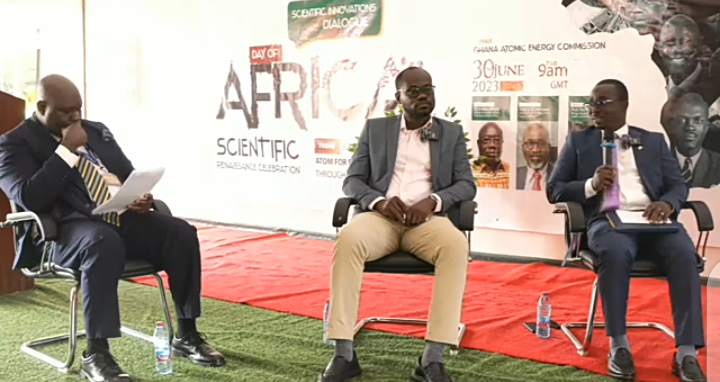 haspee1's tweet photo. It was a privilege to represent #RAMSRI and speak on the theme "Addressing the Cancer Challenge with Radiation" at the 2023 Day of Africa's Scientific Renaissance, held 30June at #GAEC. A great scientific dialogue. Let's fight cancer together using the power of the atom/nuclear. https://t.co/cLhOmEWeNQ